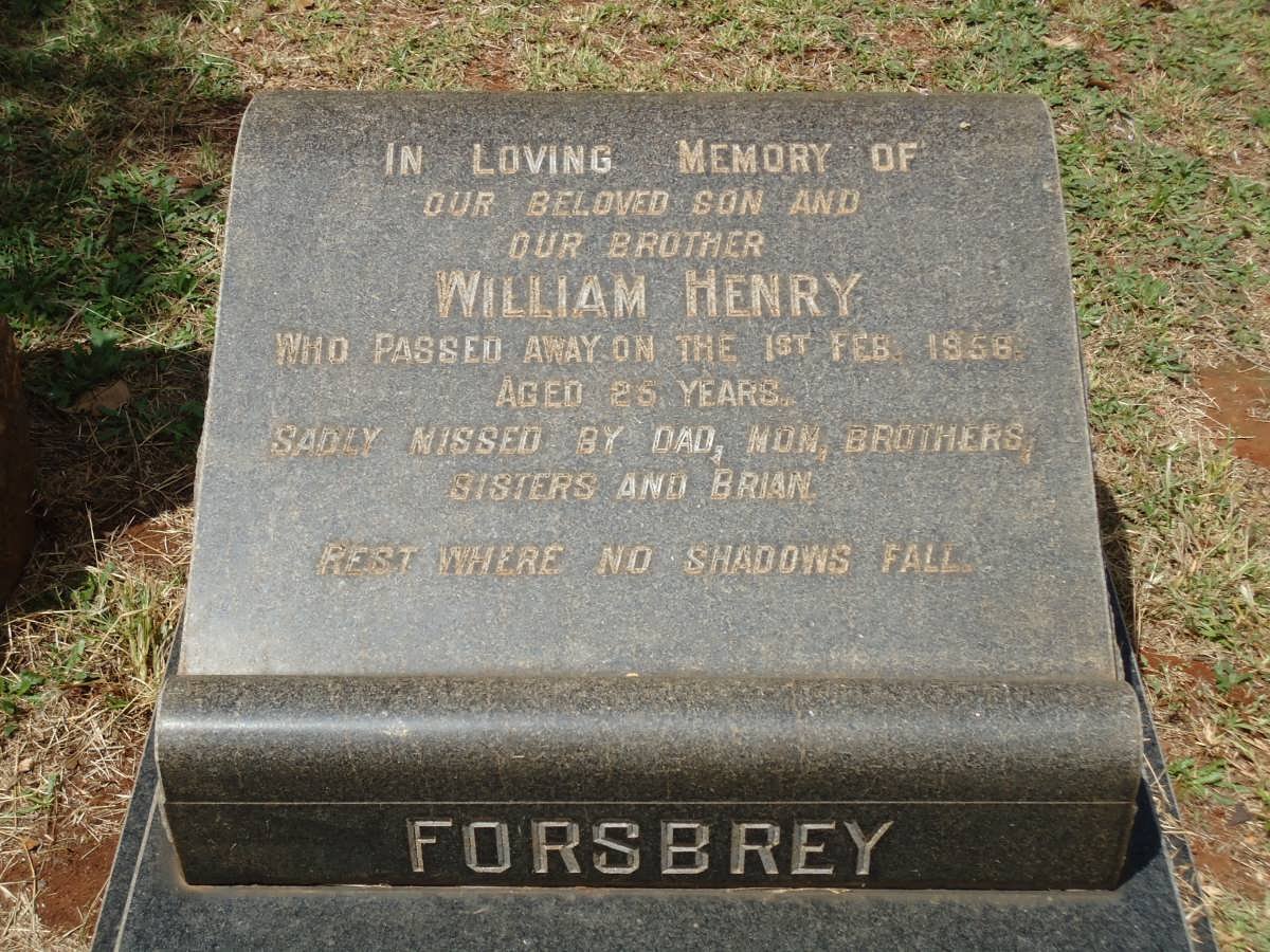 FORSBREY William Henry -1958