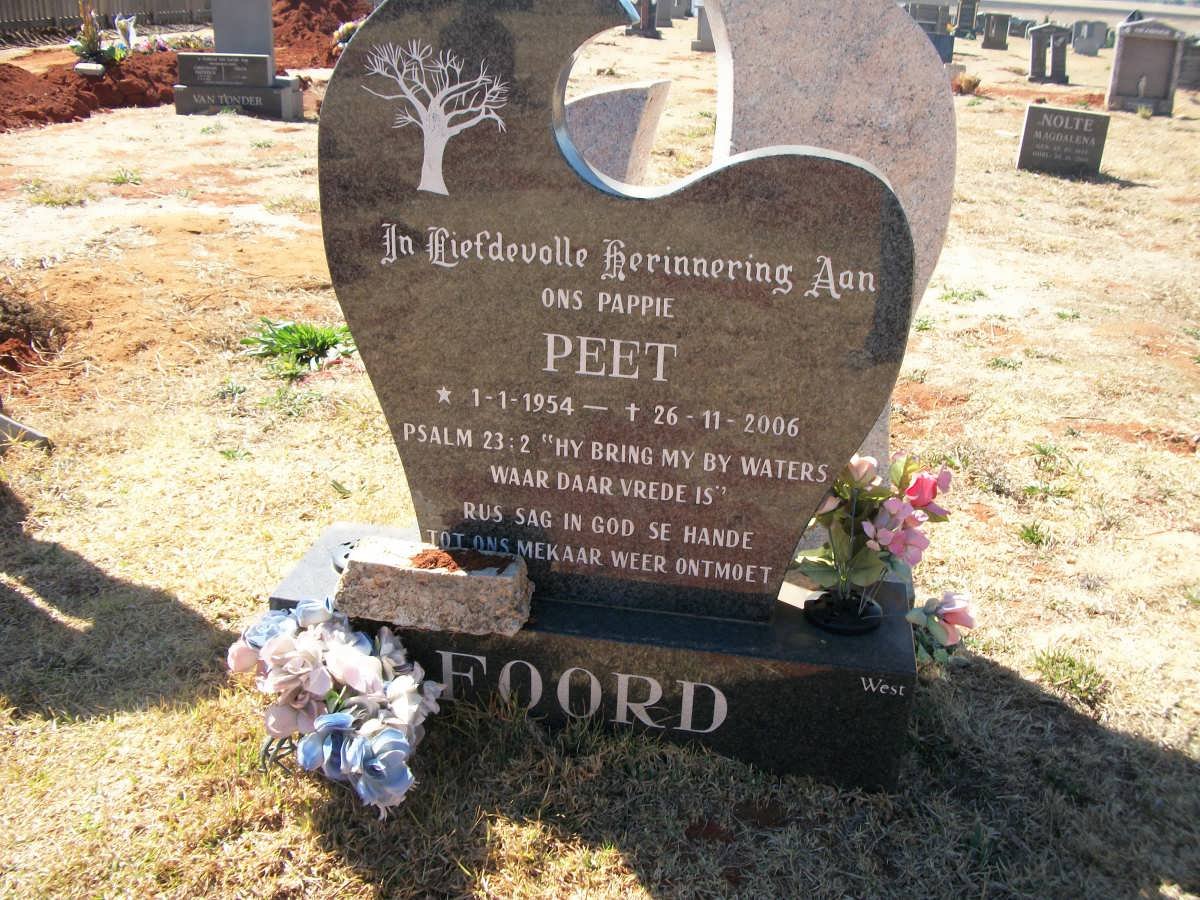 FOORD Peet 1954-2006
