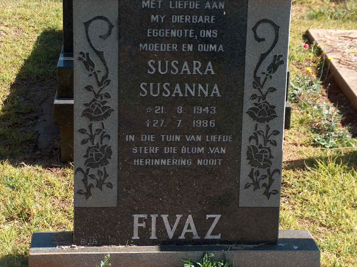 FIVAZ Susara Susanna 1943-1986