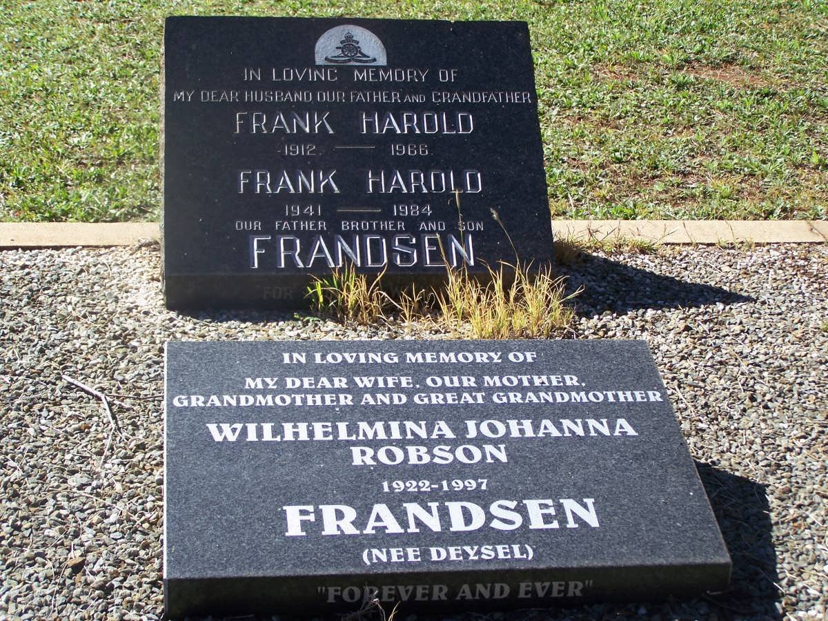 FRANDSEN Frank Harold 1912-1966 &amp; Wilhelmina Johanna DEYSEL 1922-1997 :: FRANDSEN Frank Harold 1941-1984