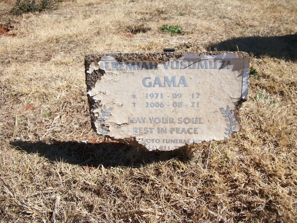 GAMA Jeremiah Vusumuzi 1971-2006