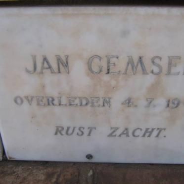 GEMSER Jan -1964
