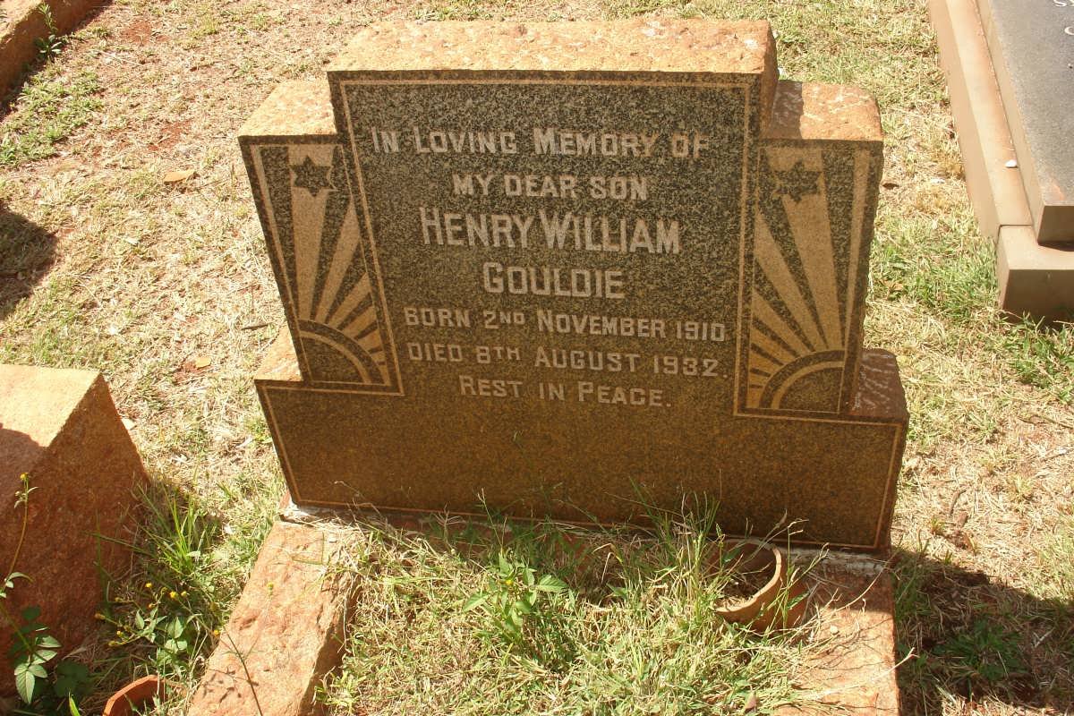 GOULDIE Henry William 1910-1932