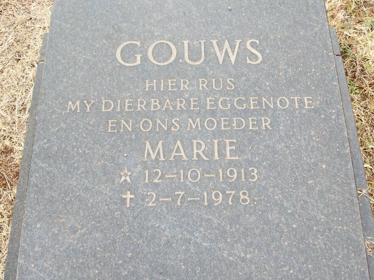GOUWS Marie 1913-1978