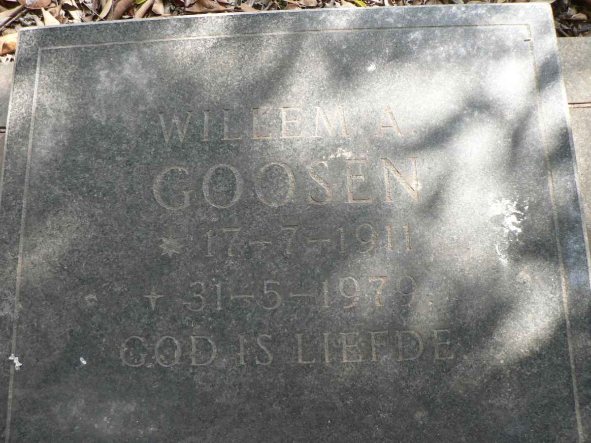 GOOSEN Willem A. 1911-1979