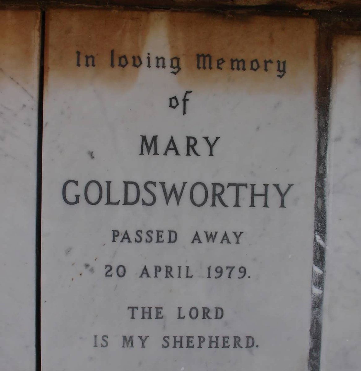 GOLDSWORTHY Mary -1979