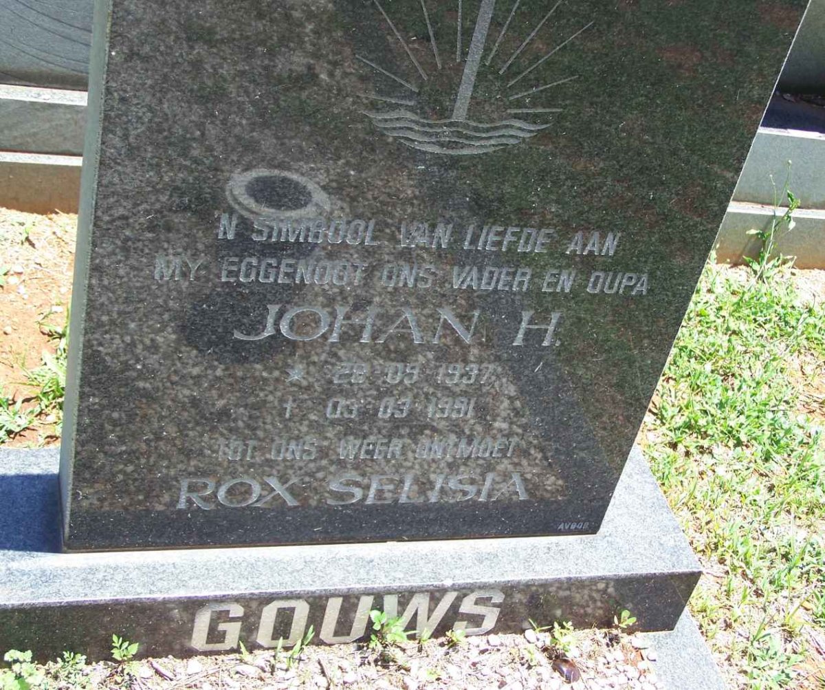 GOUWS Johan H. 1937-1991