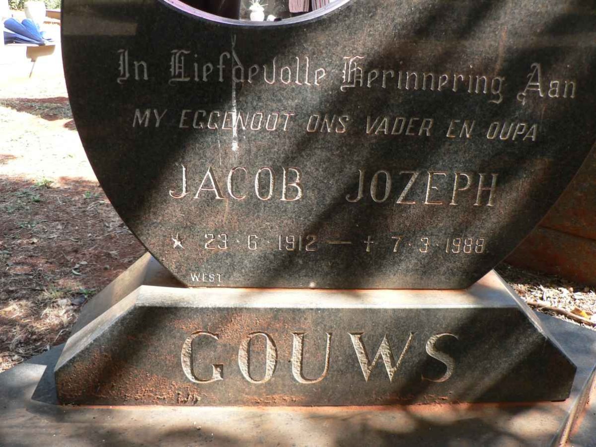 GOUWS Jacob Jozeph 1912-1988