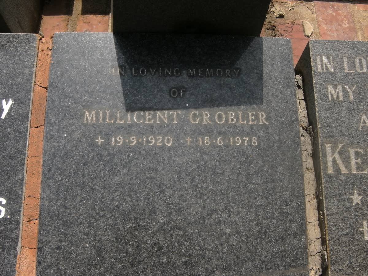 GROBLER Millicent 1920-1978