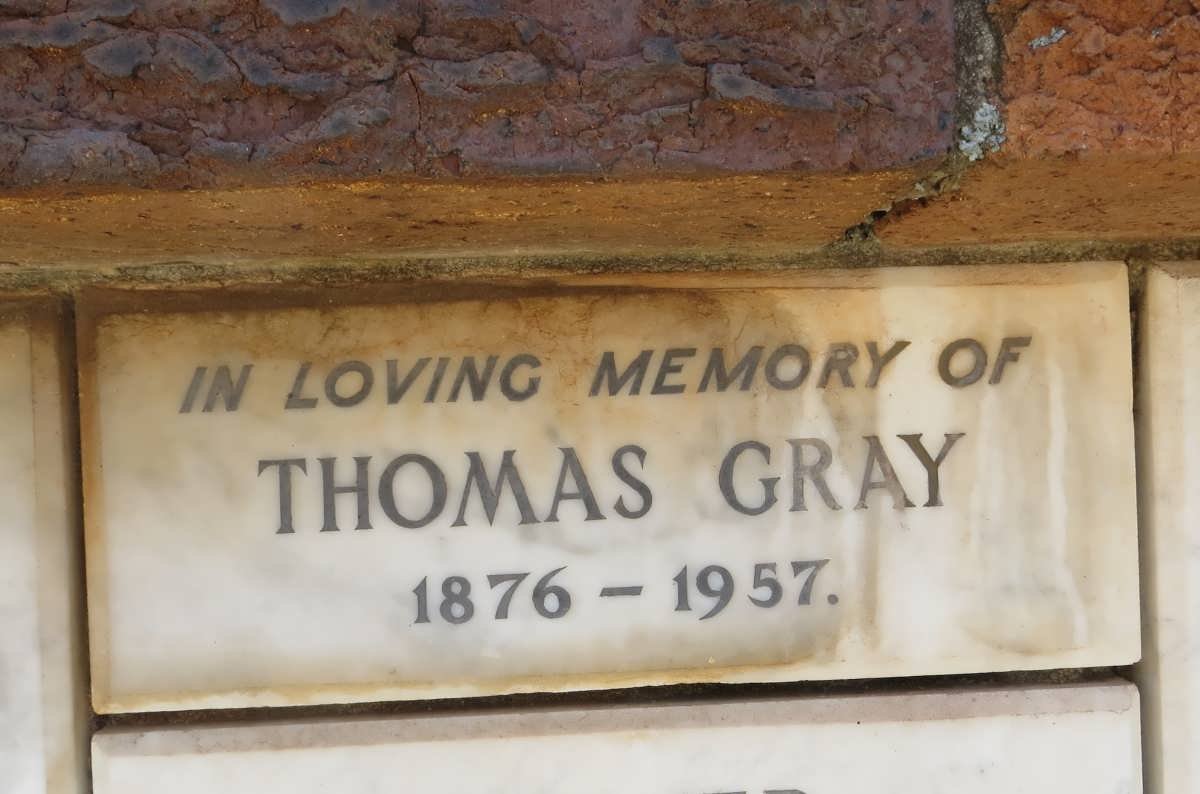 GRAY Thomas 1876-1957