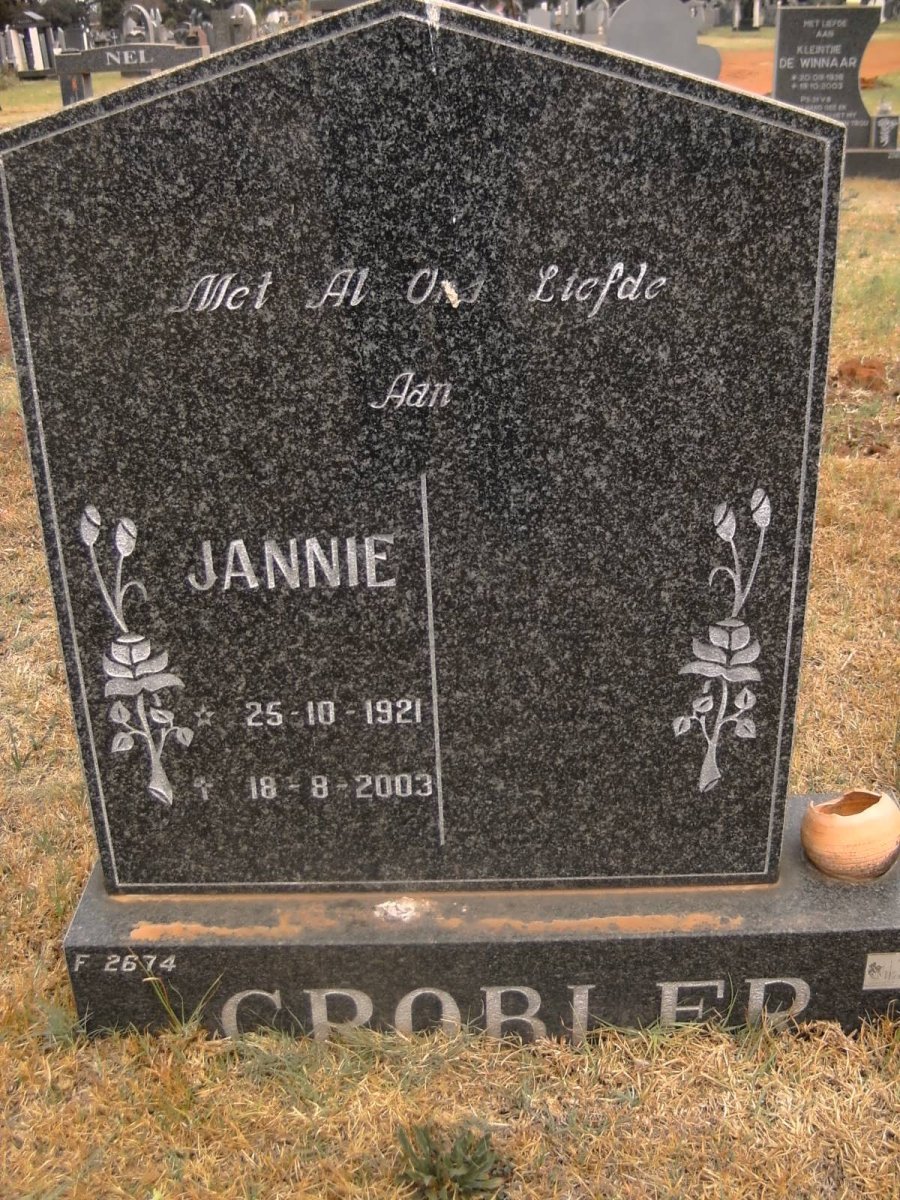 GROBLER Jannie 1921-2003