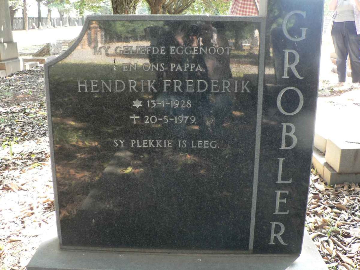 GROBLER Hendrik Frederik 1928-1979