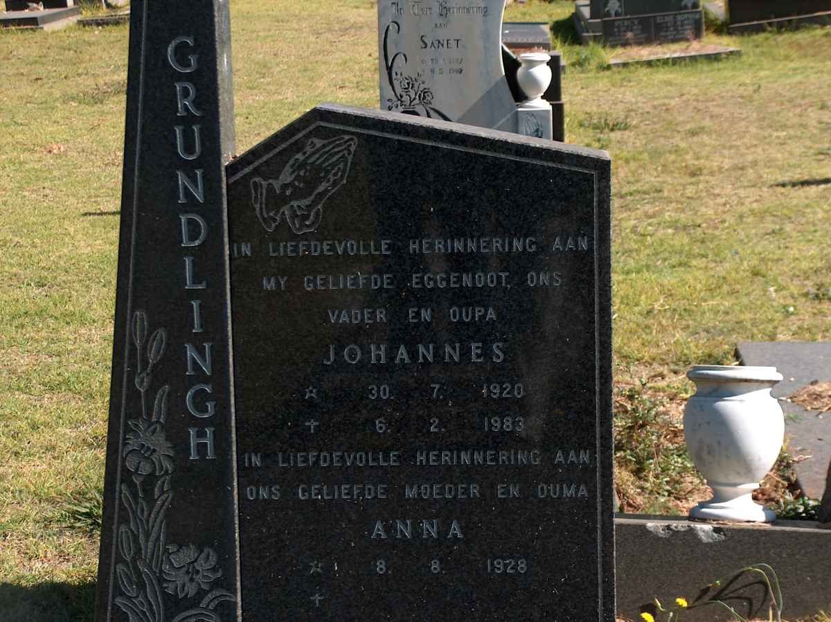 GRUNDLINGH Johannes 1920-1983