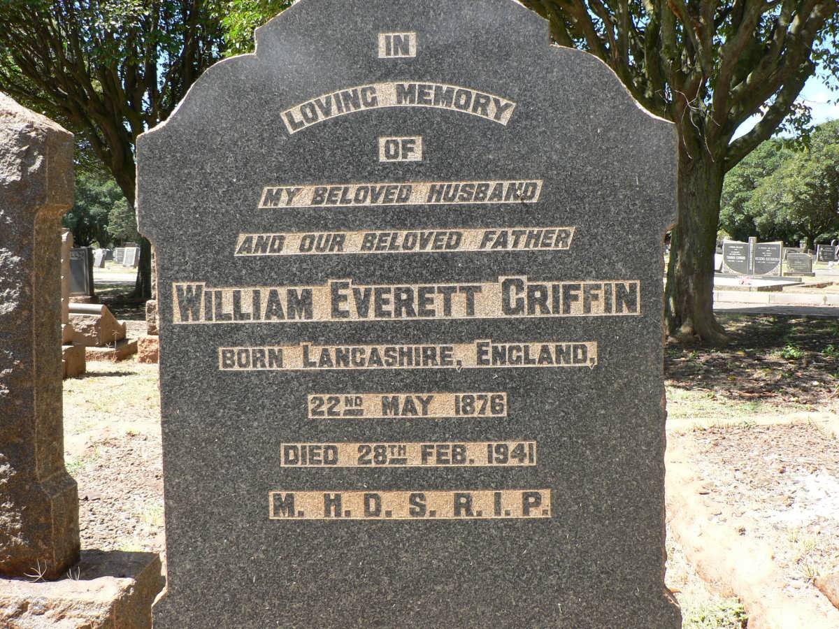 GRIFFIN William Everett 1876-1941