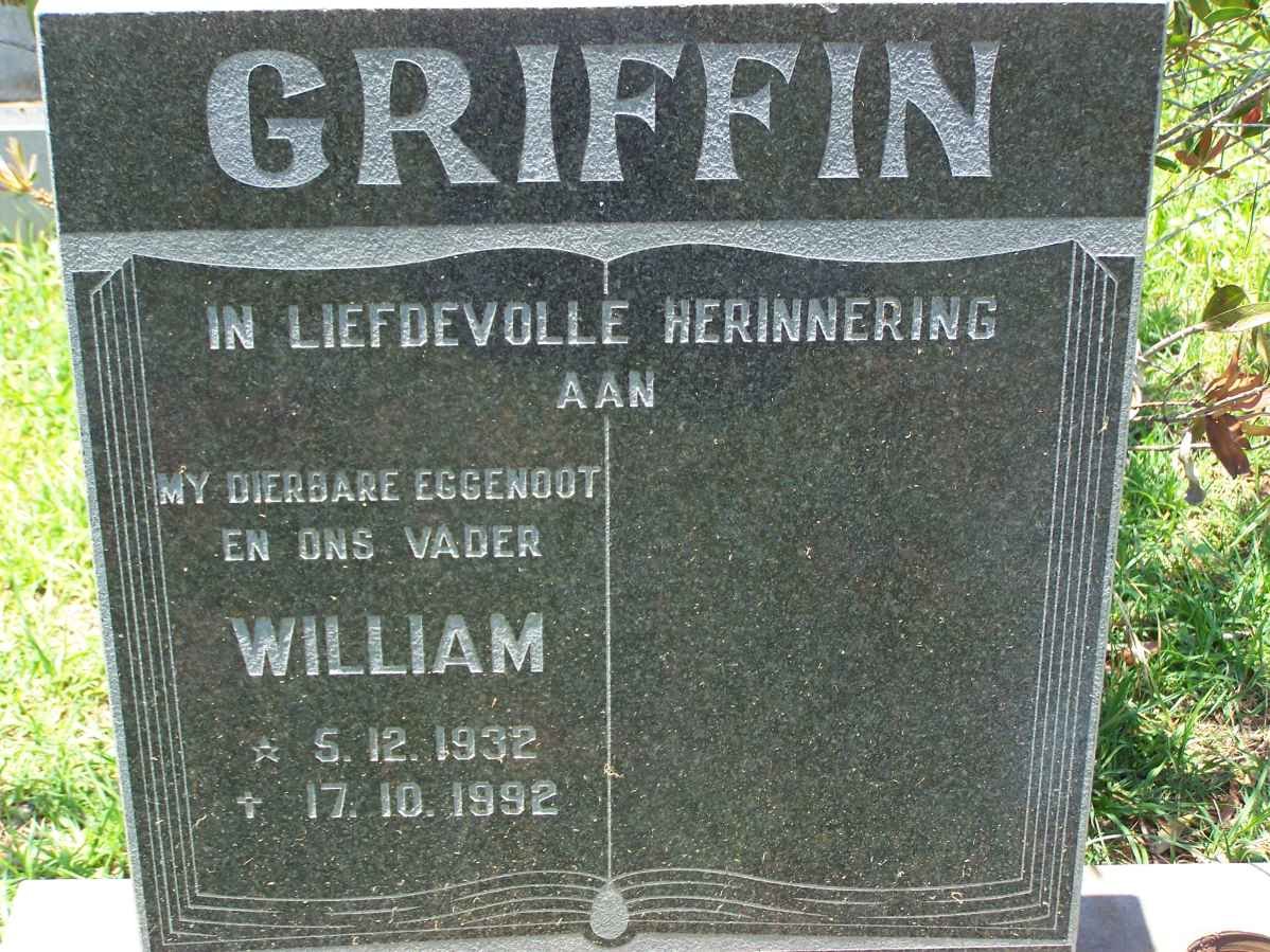 GRIFFIN William 1932-1992