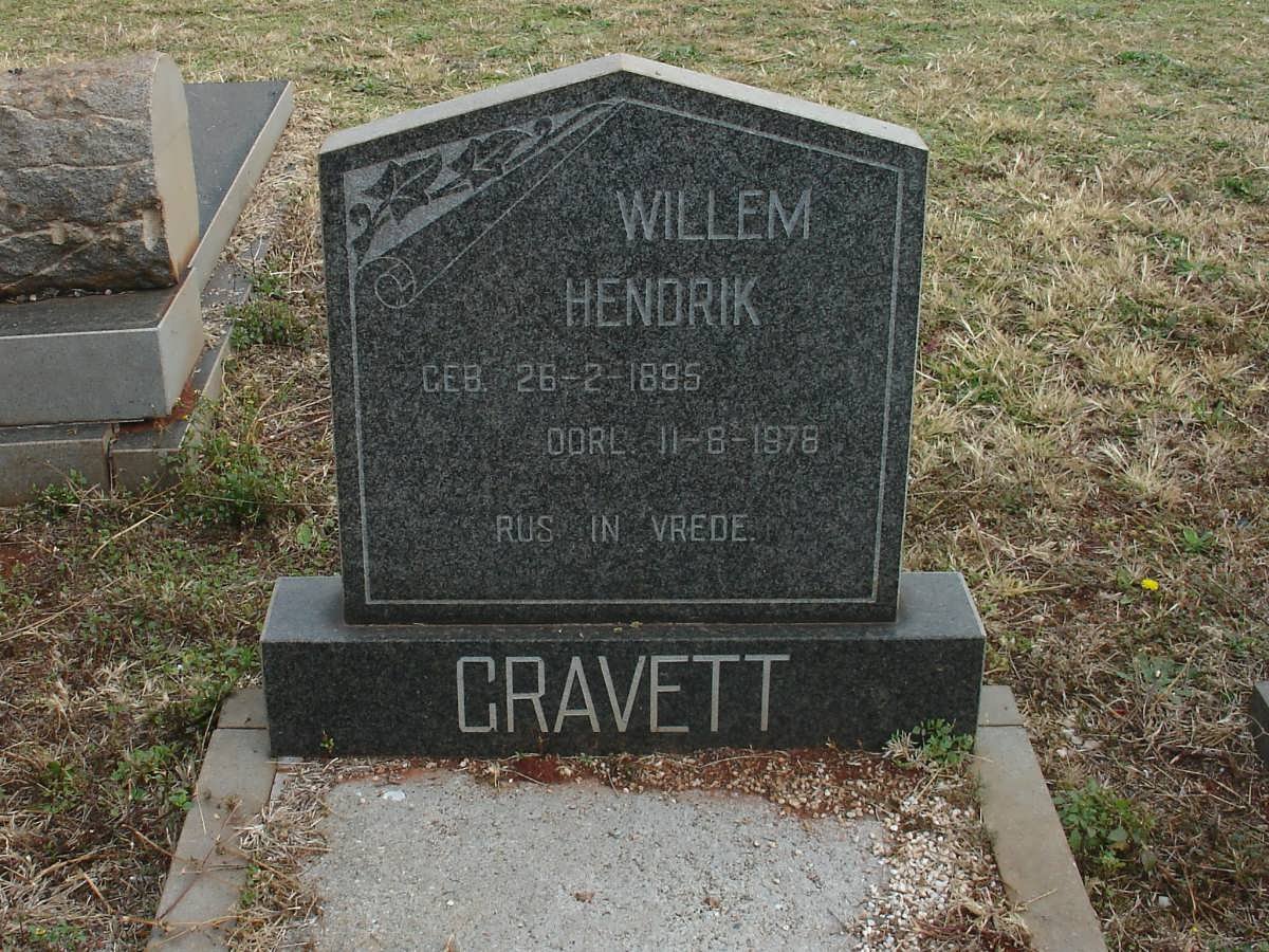 GRAVETT Willem Hendrik 1895-1978