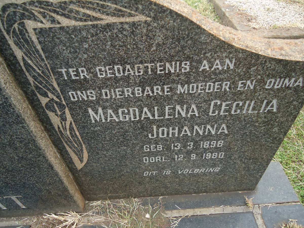 GRAVETT Magdalena Cecilia Johanna 1898-1980
