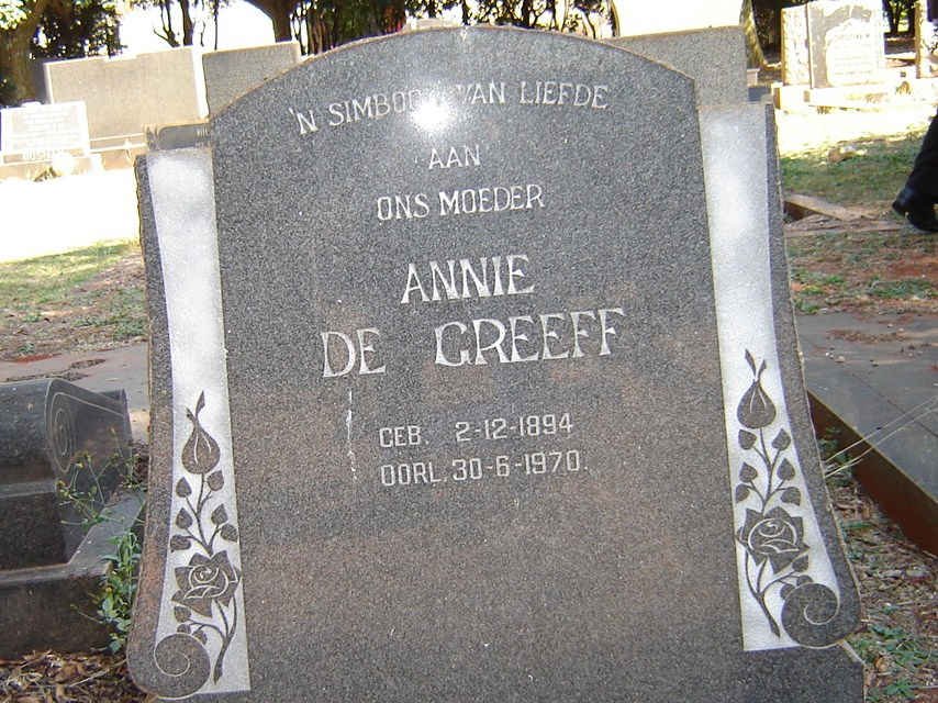 GREEFF Annie, de 1894-1970