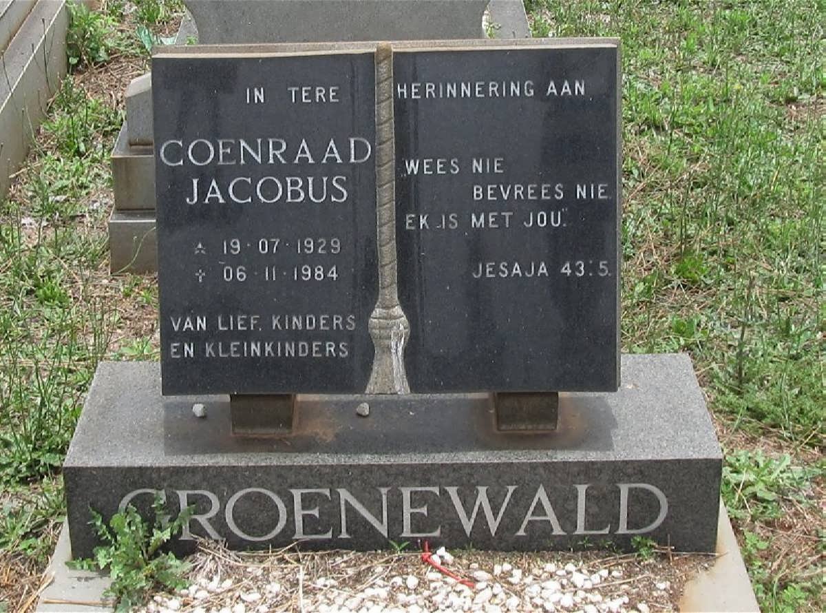 GROENEWALD Coenraad Jacobus 1929-1984