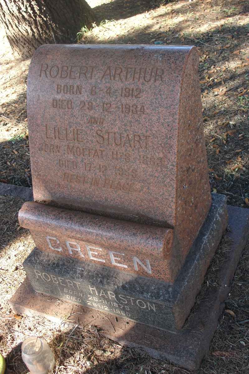 GREEN Robert Harston 187?-196? &amp; Lillie Stuart MOFFAT 1883-1955 :: GREEN Robert Arthur 1912-1934
