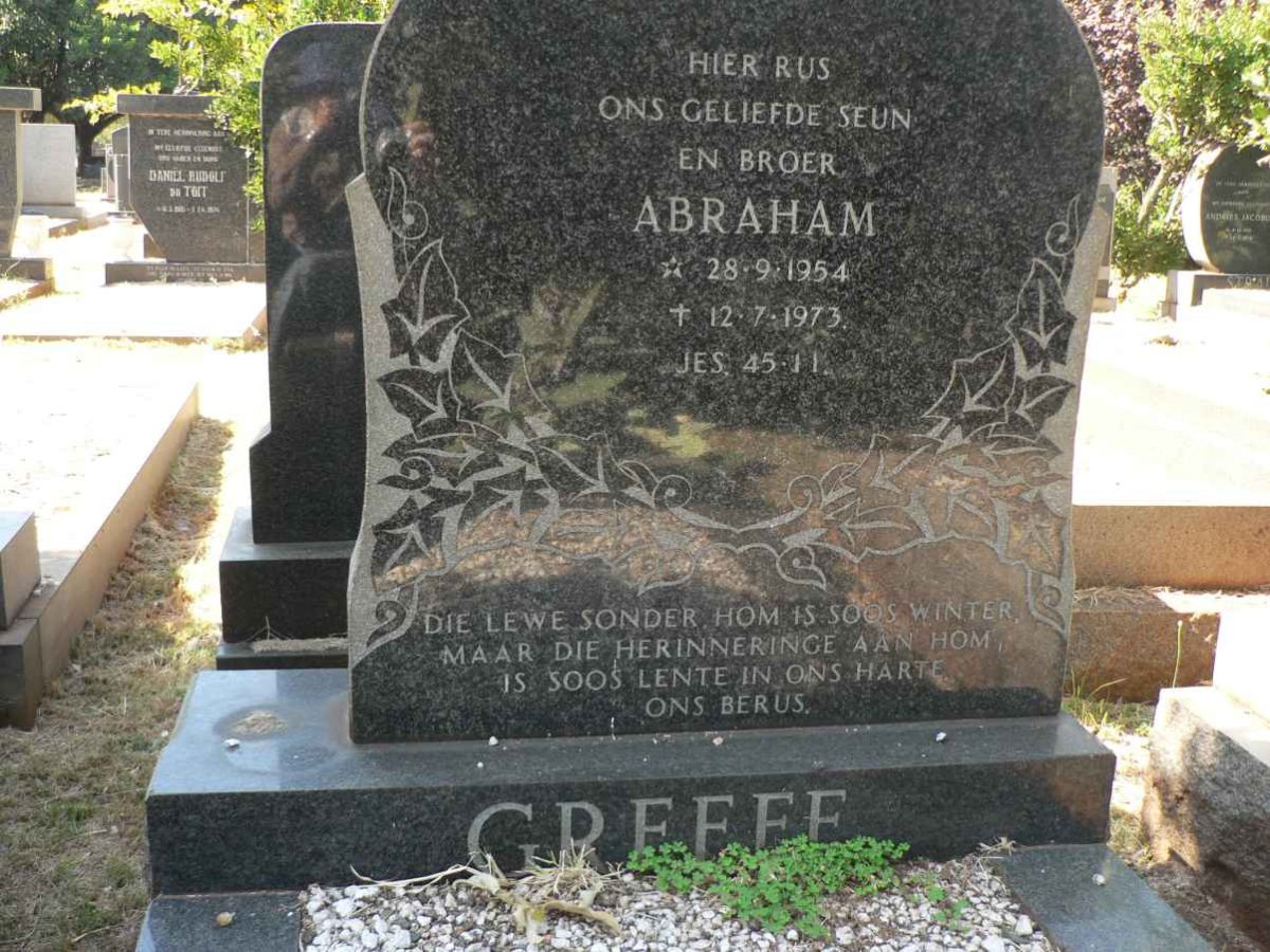 GREEFF Abraham 1954-1973