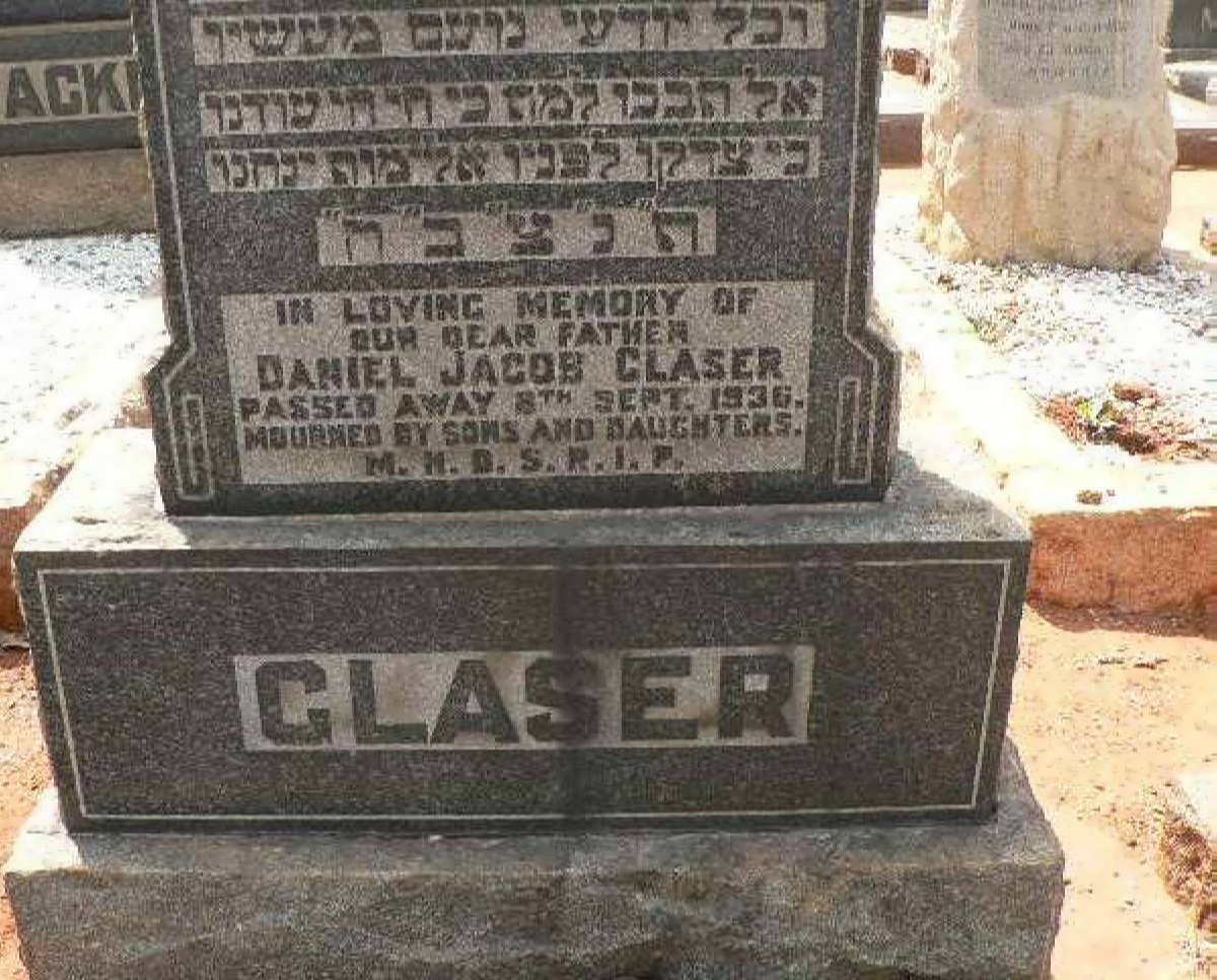 GLASER Daniel Jacob -1936