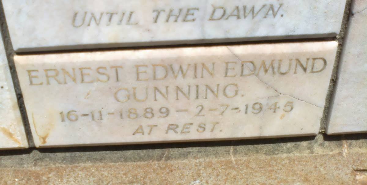 GUNNING Ernest Edwin Edmund 1889-1945