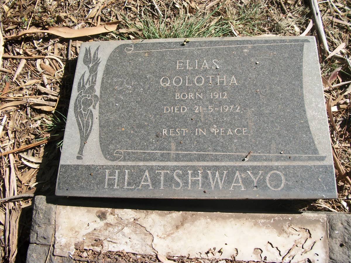 HLATSHWAYO Elias Qolotha 1912-1972