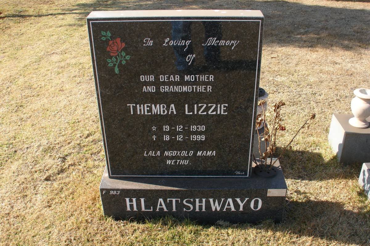 HLATSHWAYO Themba Lizzie 1930-1999