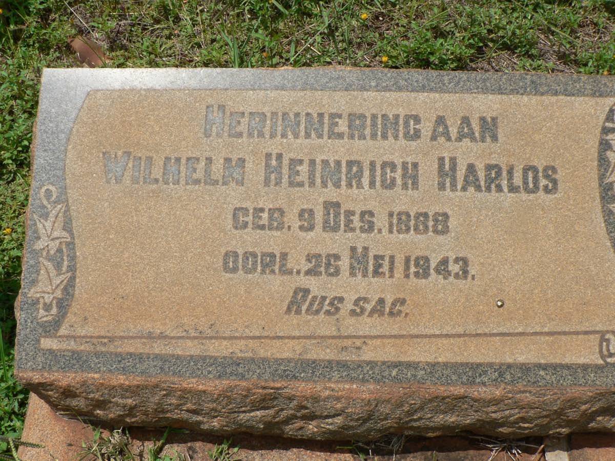 HARLOS Wilhelm Heinrich 1888-1943