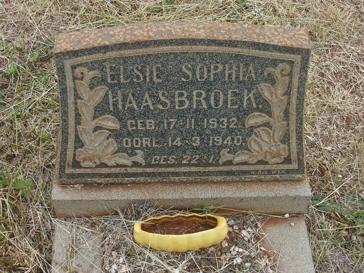 HAASBROEK Elsie Sophia 1932-1940