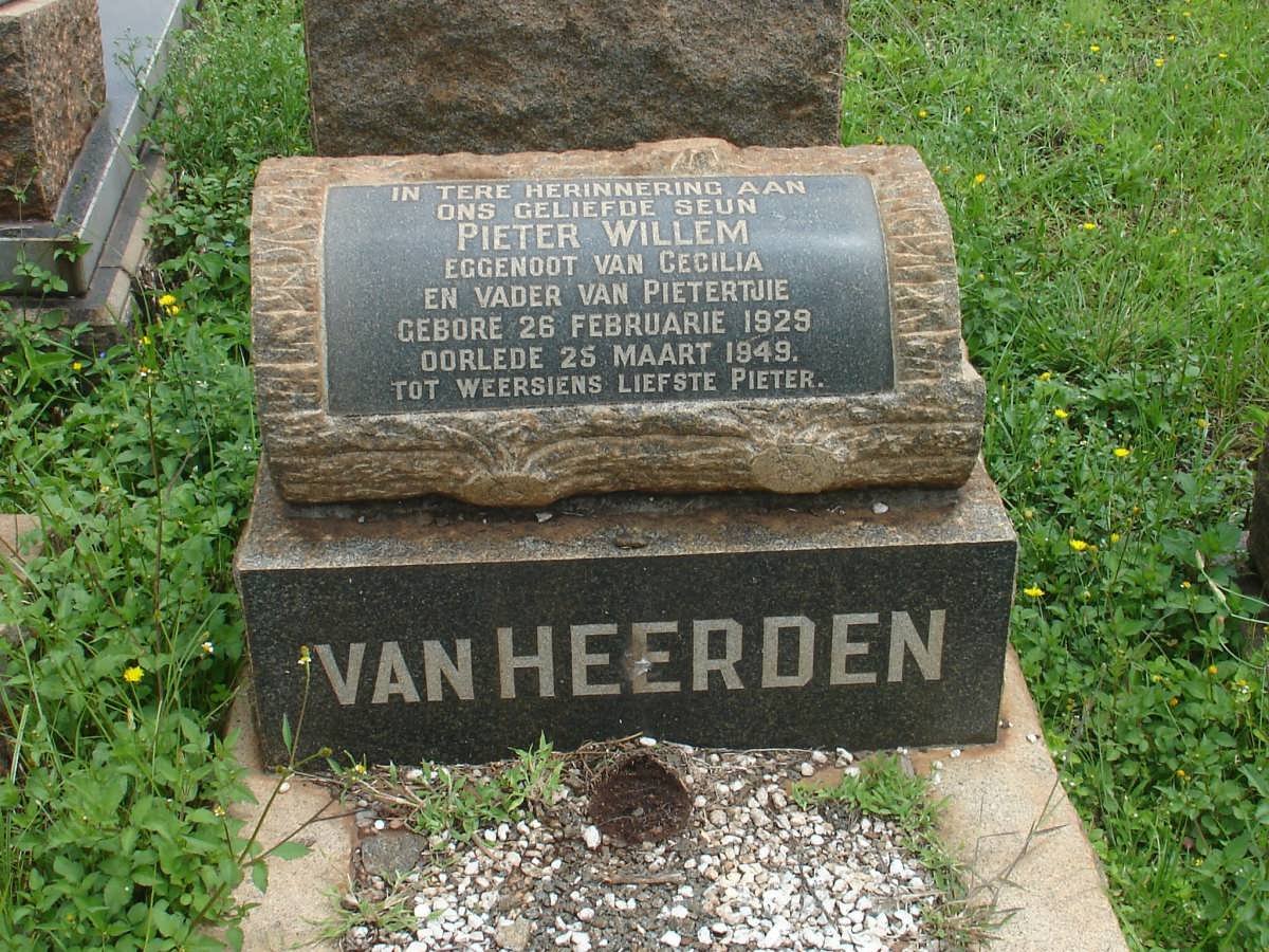 HEERDEN Pieter Willem, van 1929-1949