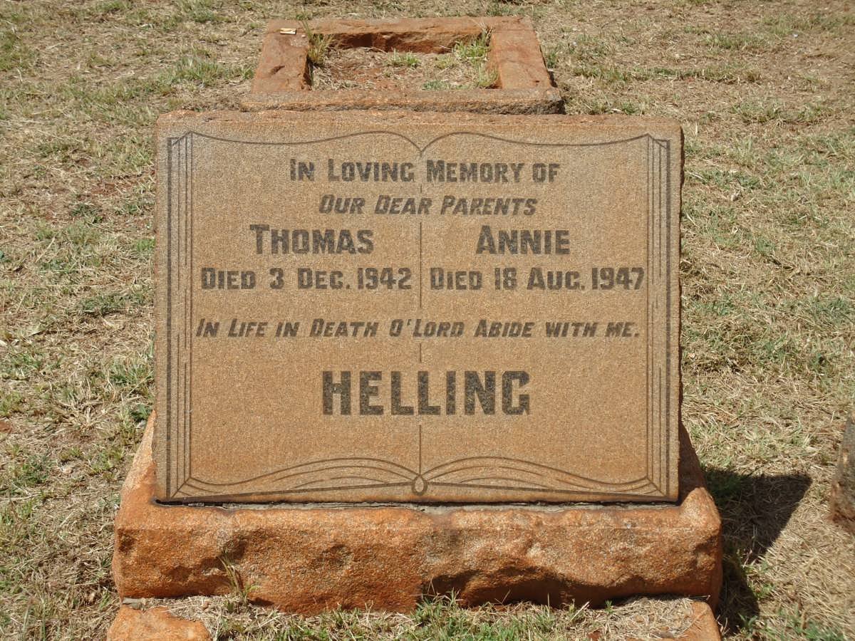 HELLING Thomas -1942 &amp; Annie -1947