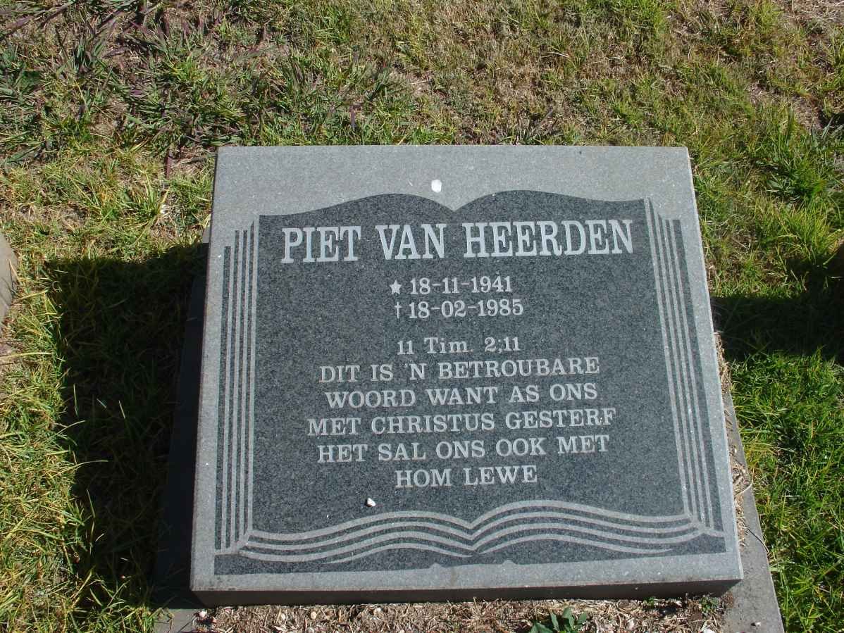 HEERDEN Piet, van 1941-1985
