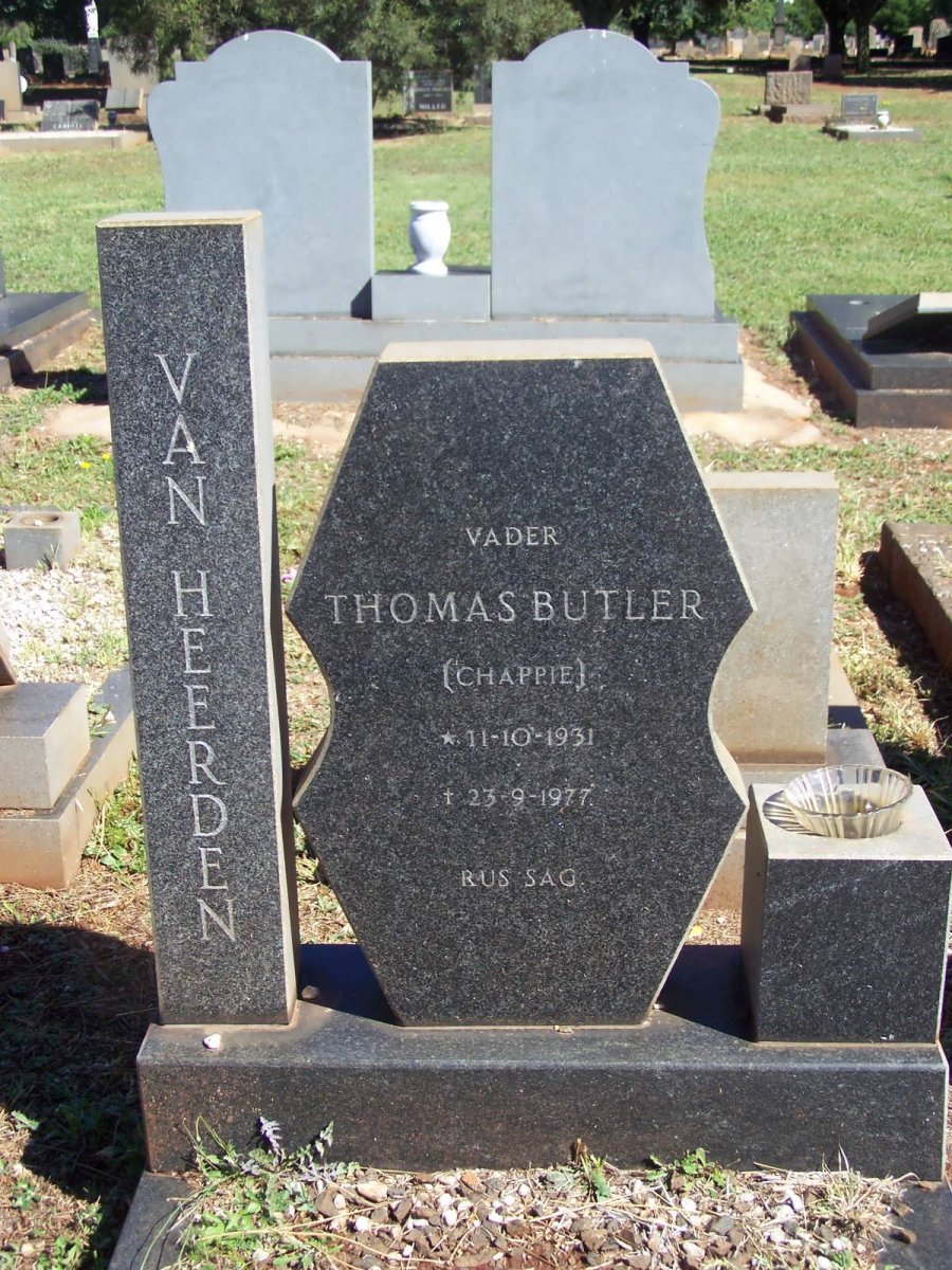 HEERDEN Thomas Butler, van 1931-1977