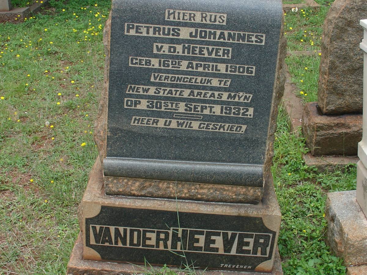 HEEVER Petrus Johannes, van der 1906-1932