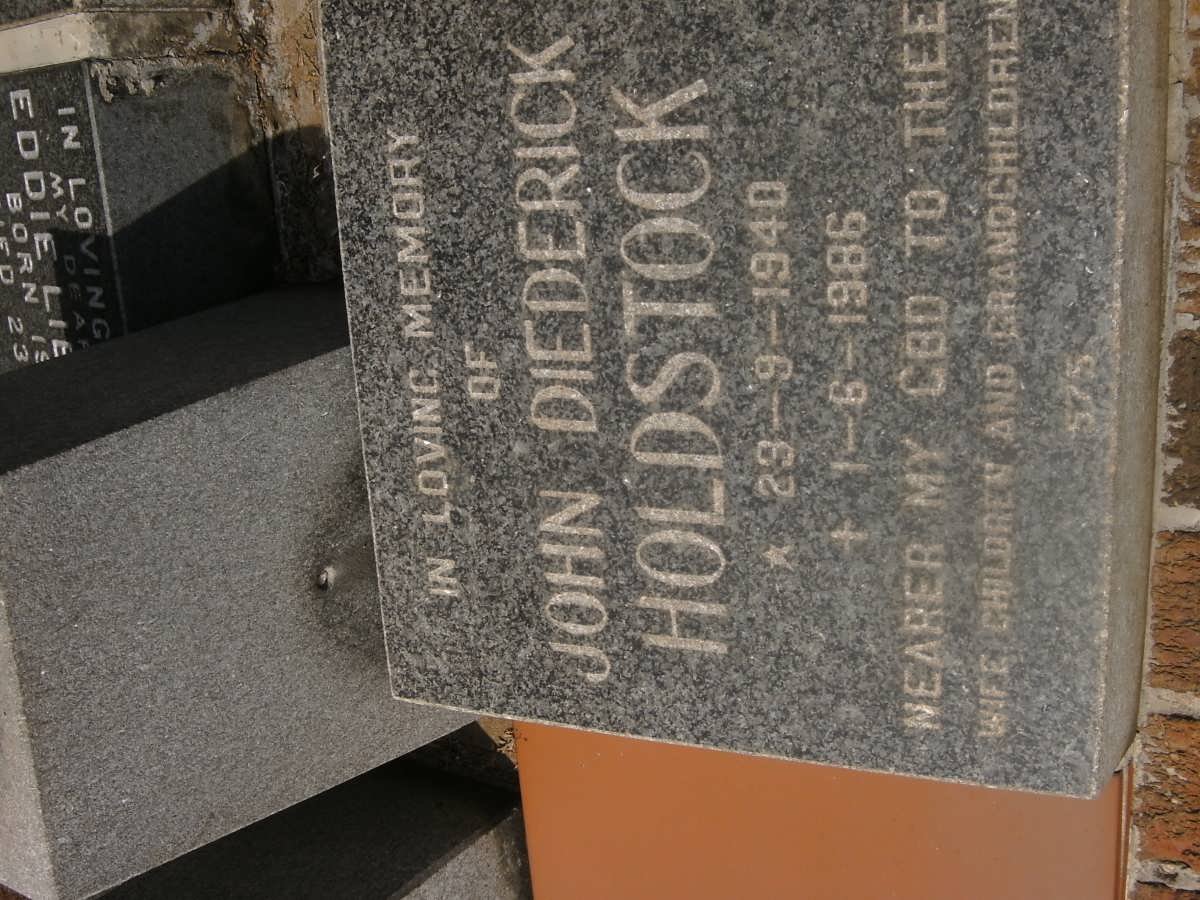 HOLDSTOCK John Diederick 1940-1986