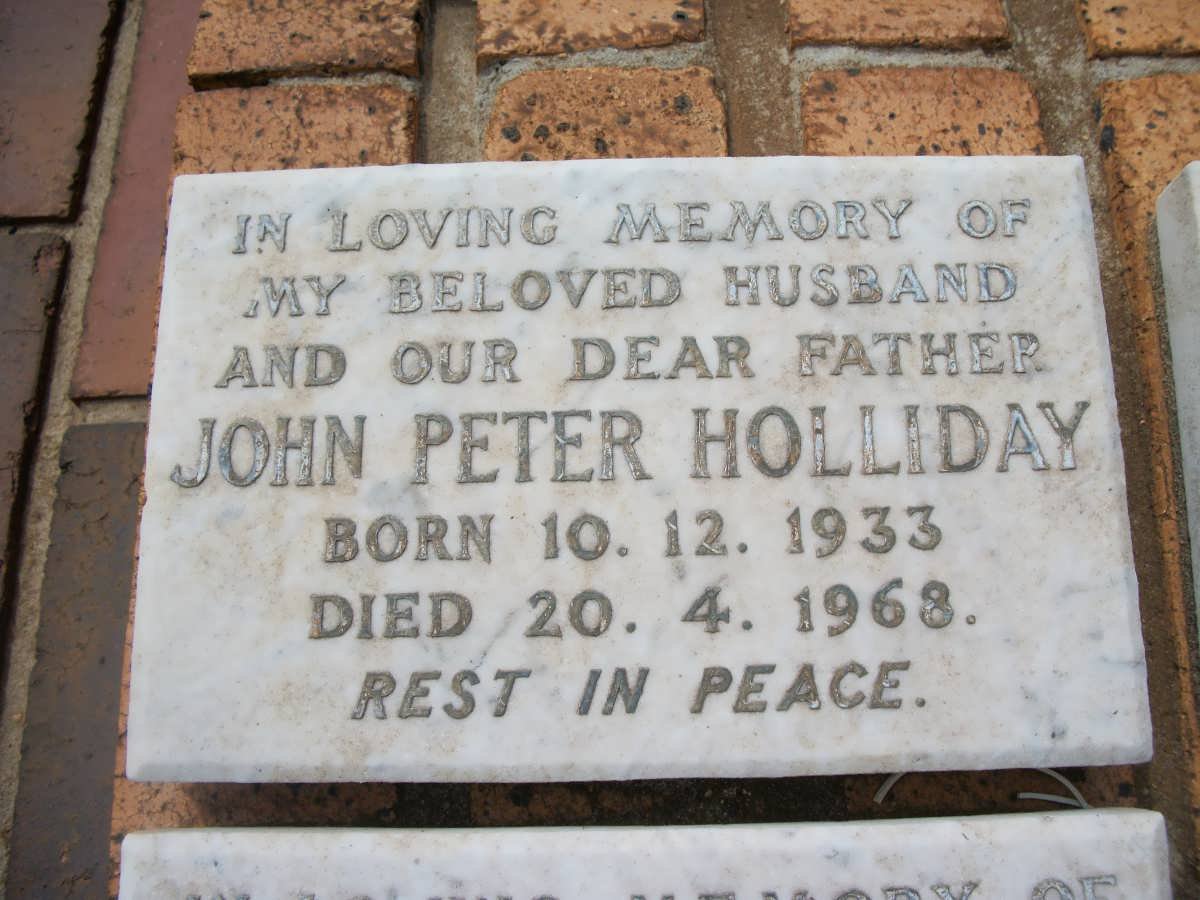 HOLLIDAY John Peter 1933-1968