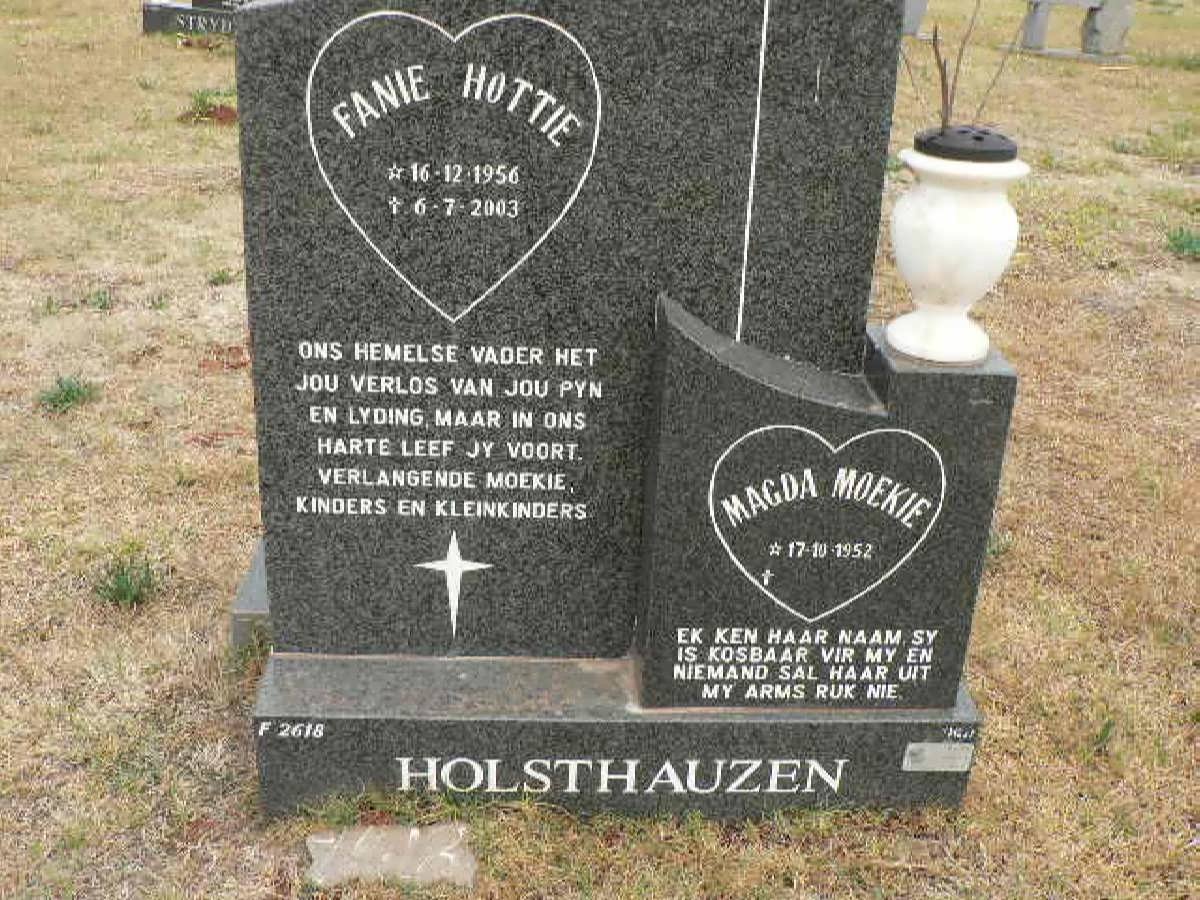 HOLSTHAUZEN Fanie 1956-2006 &amp; Magda 1952-
