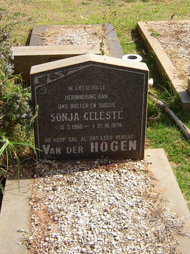 HOGEN Sonja Celeste, van der 1960-1974