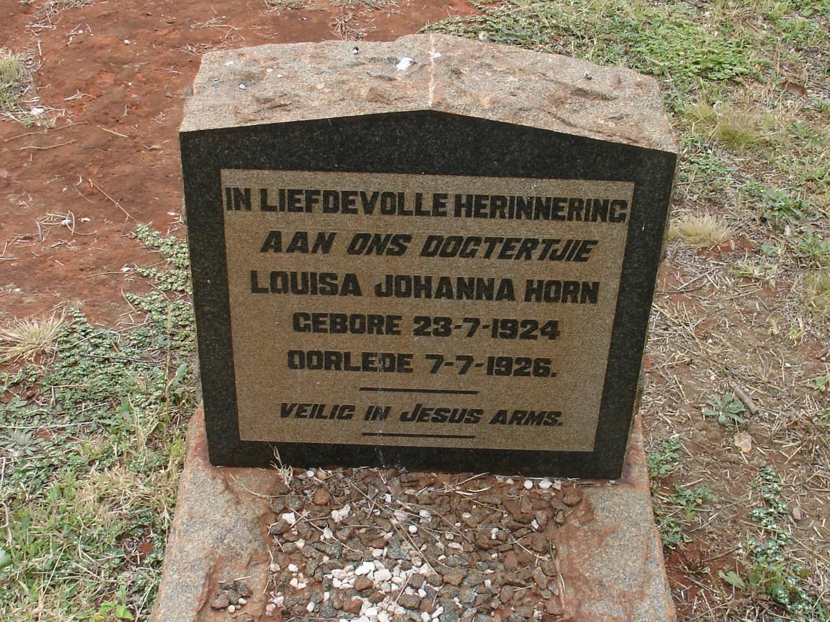 HORN Louisa Johanna 1924-1926