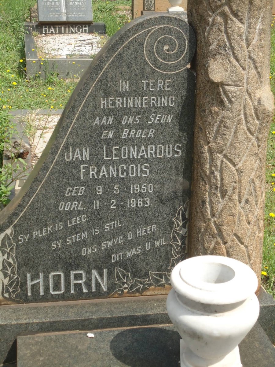 HORN Jan Leonardus Francois 1950-1963
