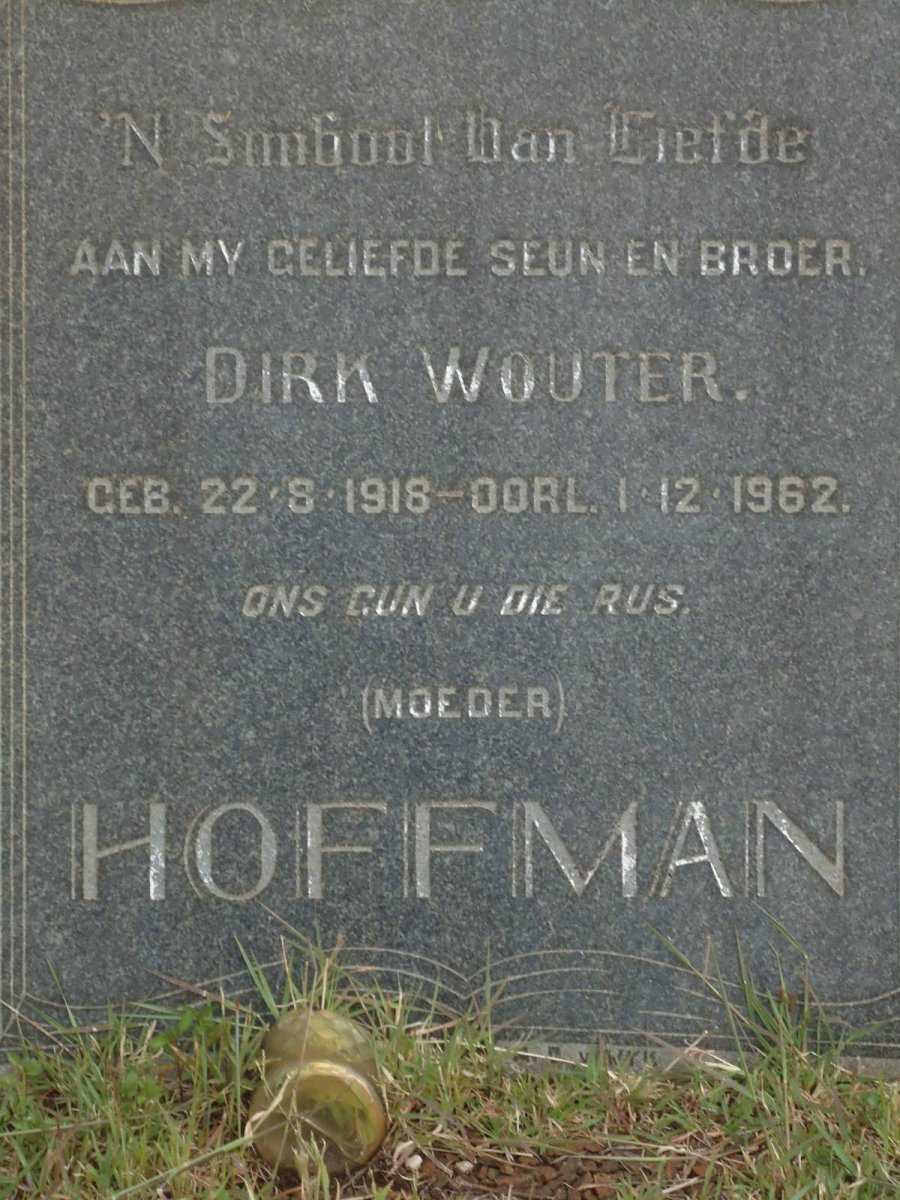 HOFFMAN Dirk Wouter 1918-1962
