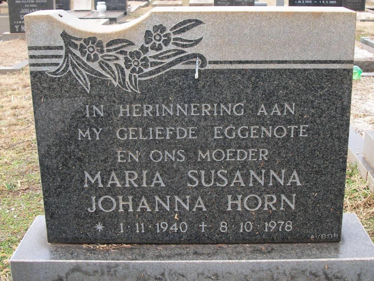 HORN Maria Susanna Johanna 1940-1978