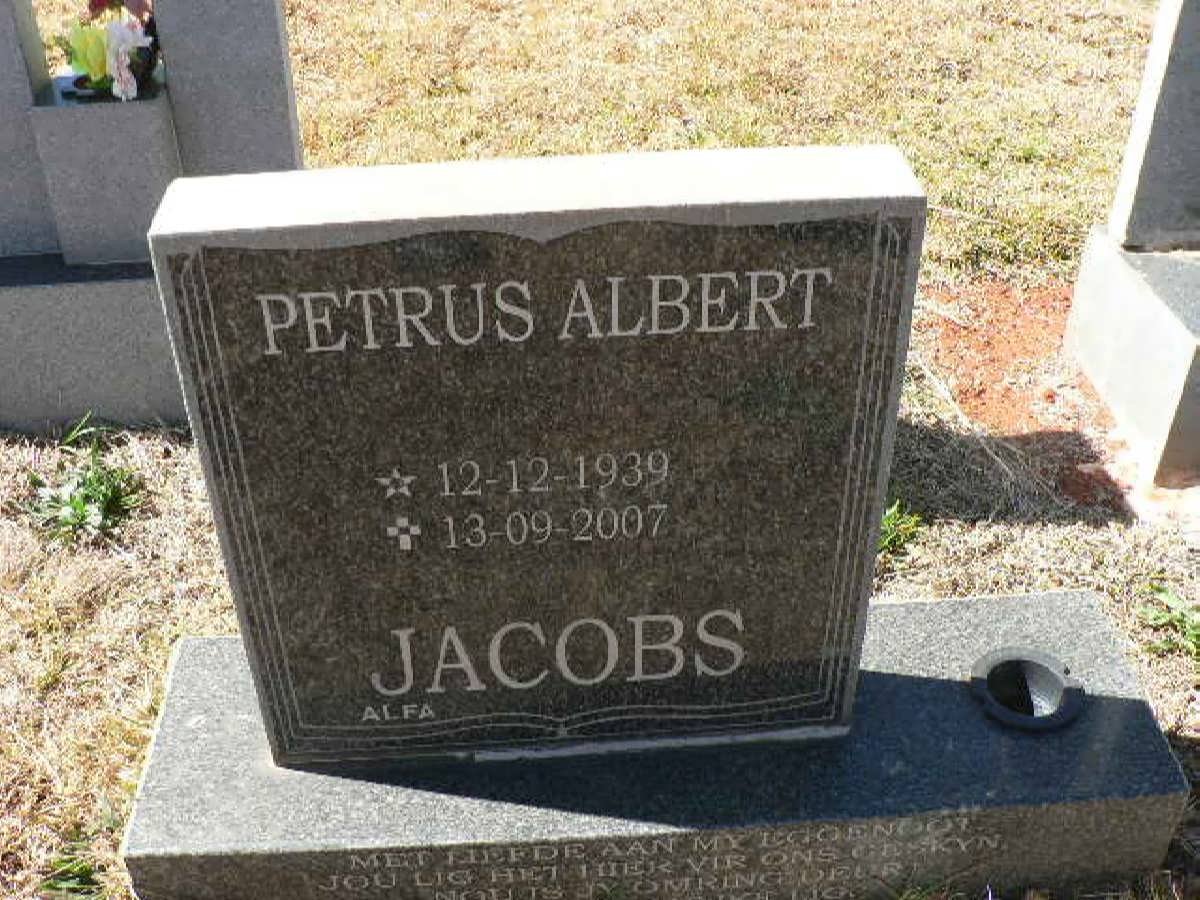 JACOBS Petrus Albert 1939-2007