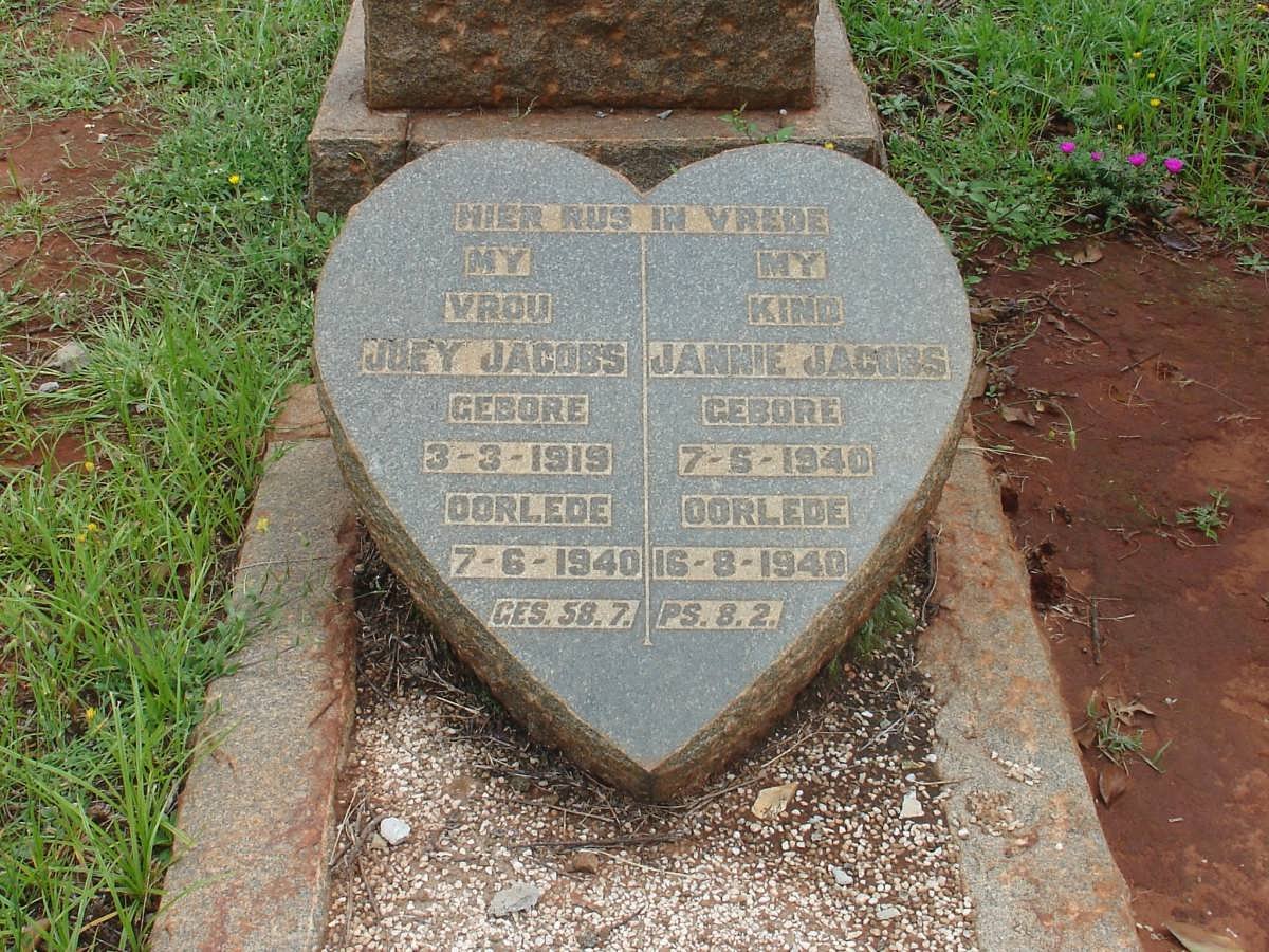 JACOBS Joey 1919-1940 :: JACOBS Jannie 1940-1940