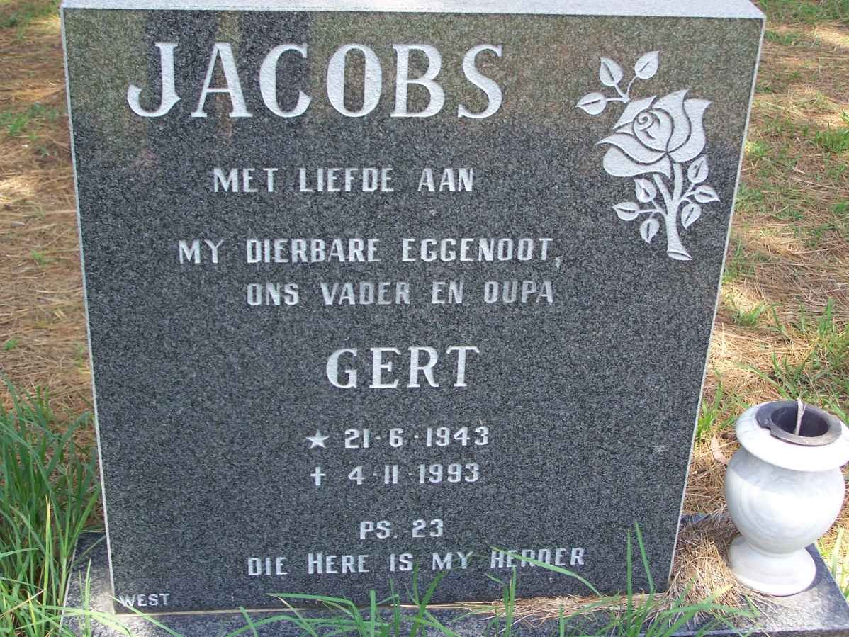JACOBS Gert 1943-1993