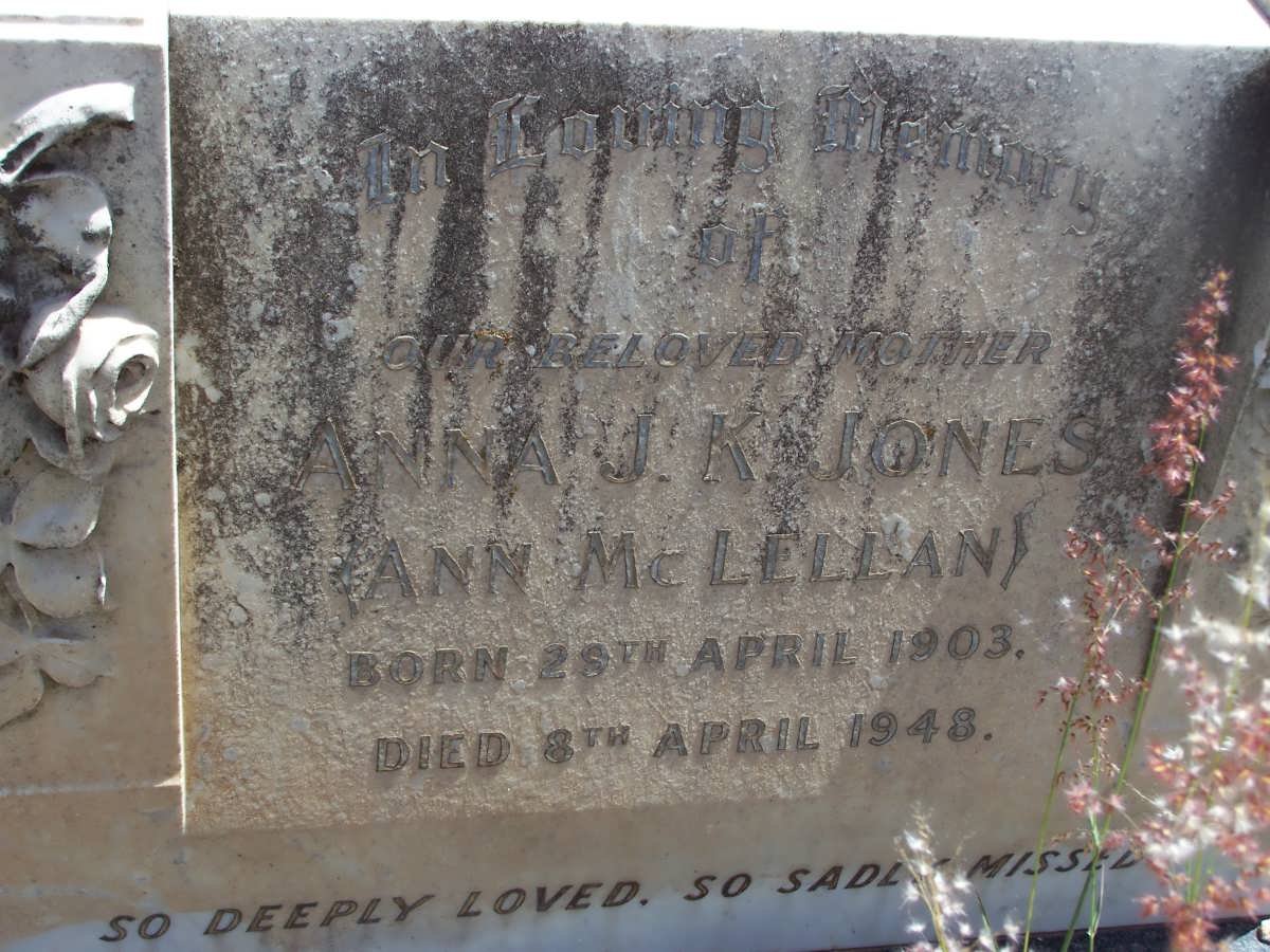 JONES Anna J. K. 1903-1948