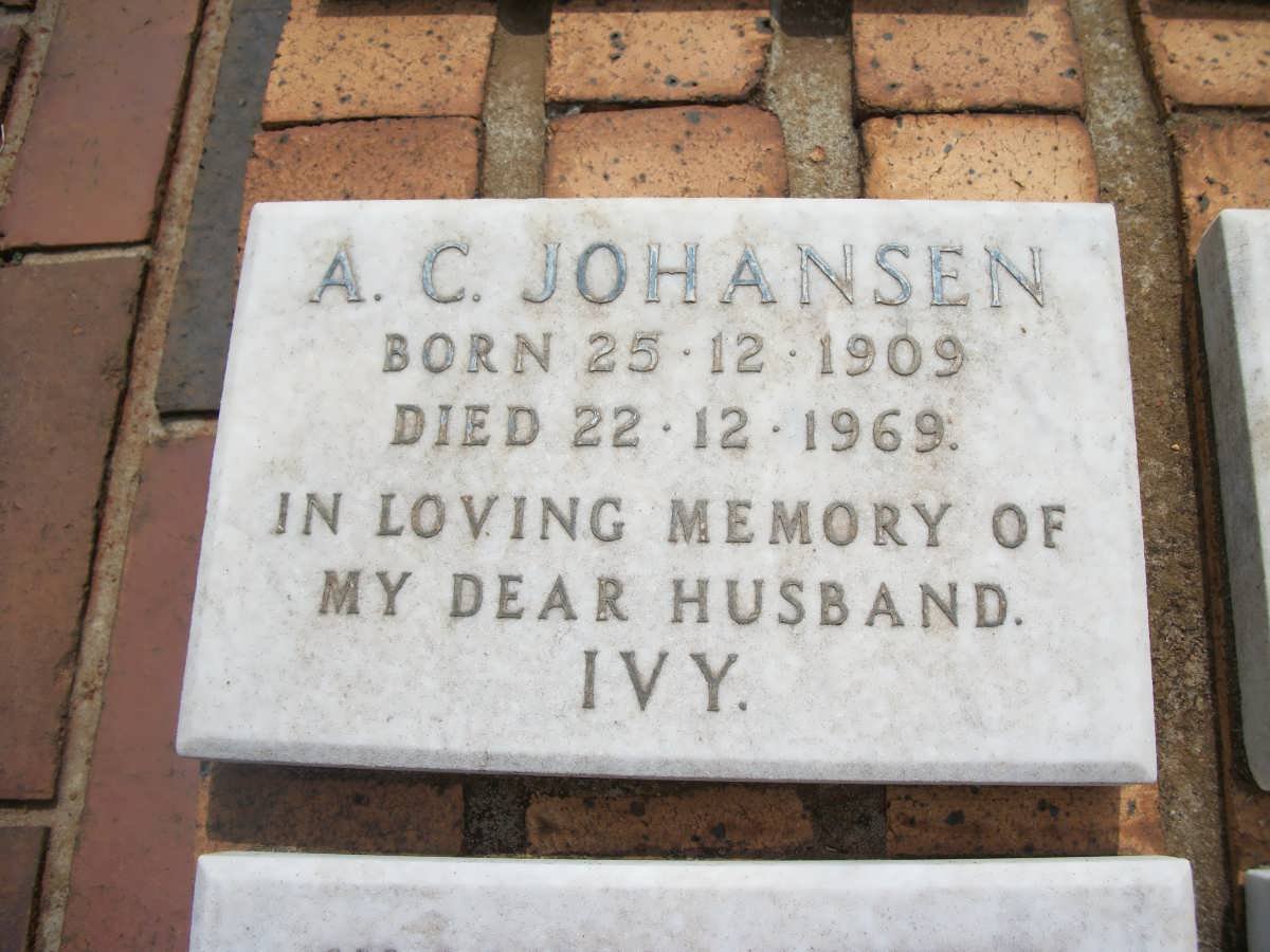 JOHANSEN A.C. 1909-1969