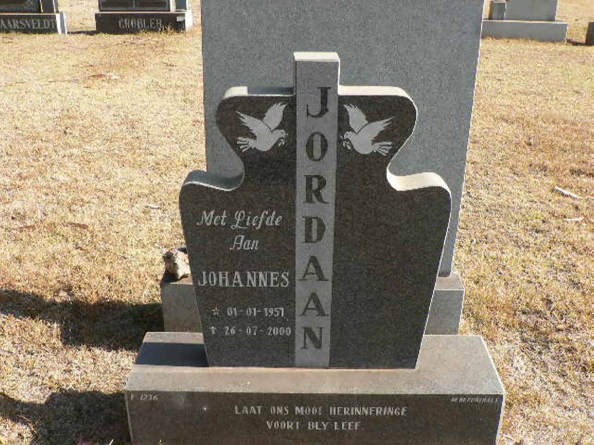 JORDAAN Johannes 1957-2000